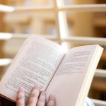 book, reading book, open book, book in hand, pages, closeup